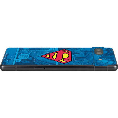 DC Comics Superman Logo Background Pattern Google Pixel 7a Skin